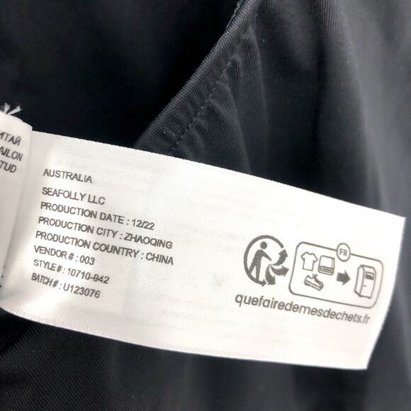 SEAFOLLY COLLECTIVE Women's One Piece Swimsuit US 14 Black Cap Sleeve NWT - Picture 12 of 16